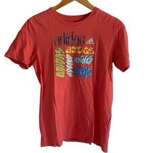 Adidas Boys T-shirt with Multicolor Logo Graphic